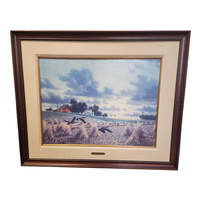 1990s Randy Van Beek Original Oil Painting "Autumn Solitude". For Sale
