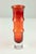 Vintage Art Glass Swedish Aseda Bamboo Shaped Red Vase, 1960s For Sale - Image 4 of 5