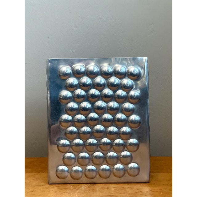 Vintage Modernist Aluminum Vase For Sale - Image 9 of 18