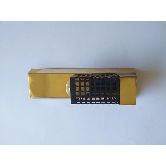 Mid-Century Brass Wall Lamp, 1970s For Sale - Image 6 of 7