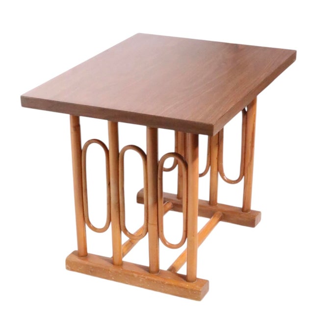 Mid 20th Century Mid 20th Century Stylish Mid Century Bamboo Side End Table For Sale - Image 5 of 9