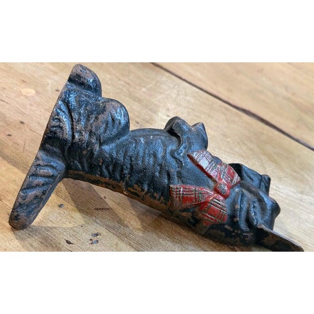 Original Painted Iron Scotty Dog Doorstop For Sale - Image 4 of 12