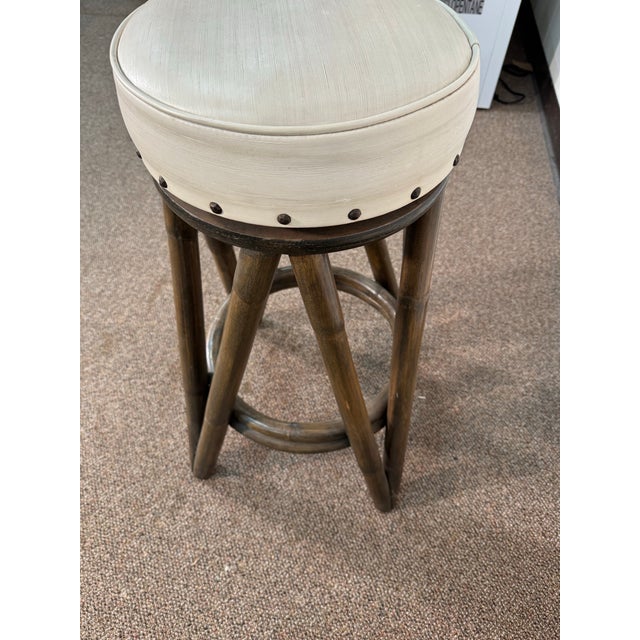 Mid 20th Century Mid 20th Century Mid Century Modern Bamboo Barstool For Sale - Image 5 of 12