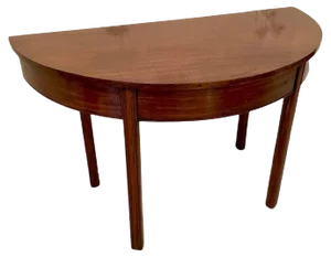 Antique George III Mahogany Demi-Lune Console Table