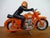 Large Vintage Orange Plastic Motorcycle, 1970s For Sale - Image 3 of 14