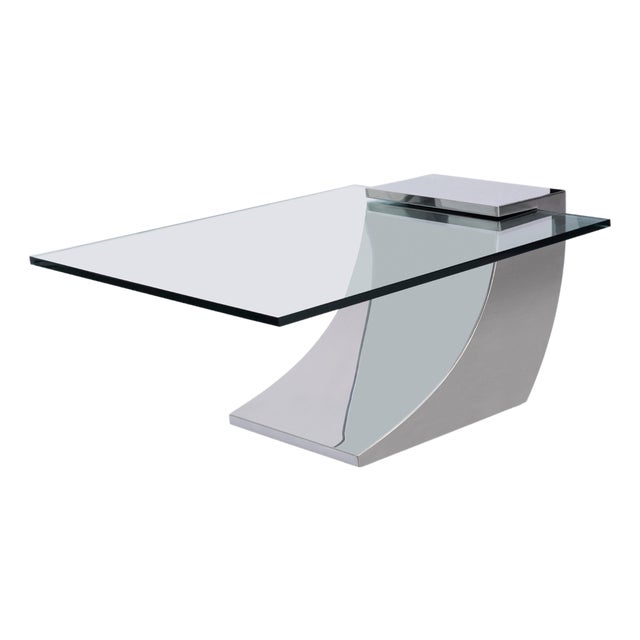 Modern Greg Sheres Style Stainless Steel Cocktail Table For Sale