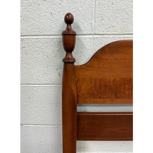 Brown Vintage Twin Size Federal Style Empire Style American Tiger Maple Bed For Sale - Image 8 of 10