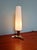 Scandinavian Tripod Table Lamp in Brass, Teak and White Satin Opaline Glass, 1960 For Sale - Image 4 of 15