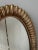 Mid 20th Century Vintage Gold Oval Mirror For Sale - Image 5 of 8