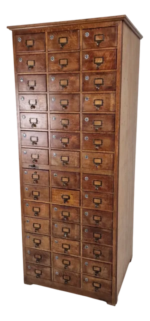 Dutch Industrial Oak Filling Apothecary, 1890s