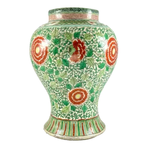 19th Crntury Famille Verte Baluster Vase