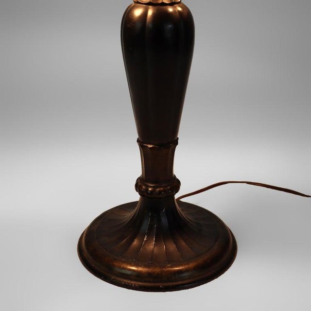 Arts & Crafts Antique Jefferson Arts & Crafts Scenic Reverse Painted Table Lamp C1920 For Sale - Image 3 of 7