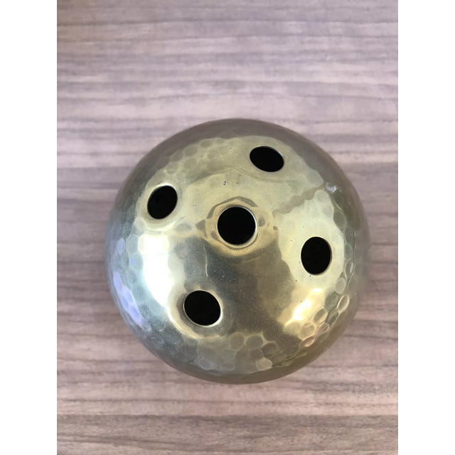 1960s Handmade Brass Sphere Ashtray by Renzo Cassetti, Italy, 1960s For Sale - Image 5 of 8