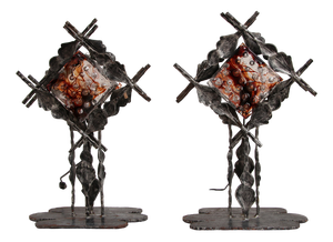 Brutalist Table Lamps, Sweden, 1960s, Set of 2