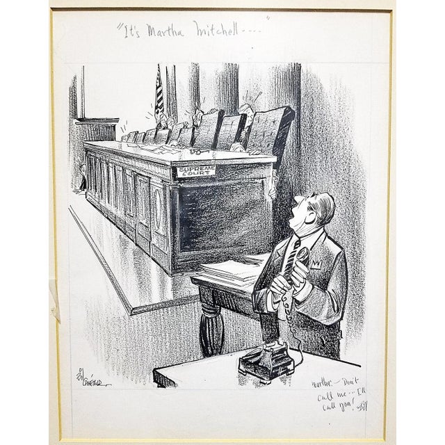 Here's 1 of 1, a famous Bill Canfield political cartoon. More than just a signed cartoon, Bill gifted this to Martha...