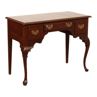 Ethan Allen Georgian Court Vanity Table and Flip Mirror For Sale