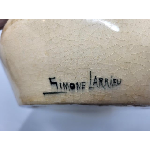 Ceramic Art Deco Ceramic Vase from Simone Larrieu, 1930s For Sale - Image 7 of 16