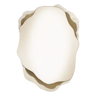 Arizona Mirror in Estremoz Marble and Bronze Brushed Brass from InsidherLand For Sale
