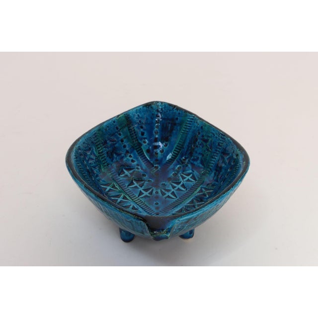Italian Rimini Blu Glazed Leaf-Form Ceramic Vide Poche by Aldo Londi for Bitossi For Sale - Image 10 of 18