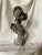 Antique French Art Nouveau Cast Iron Bust of a "Coquette" After Pablo Rigual For Sale - Image 10 of 13