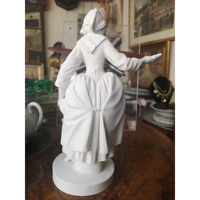 White Cité De La Céramique Coedition Marie Antoinette Statue from Mouvements Modernes & Sévres, 1970s For Sale - Image 8 of 14