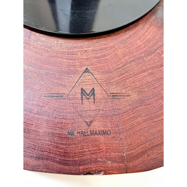 Mesquite Slab Top Side Table With Tripod Walnut Base by Michael Maximo For Sale - Image 10 of 10