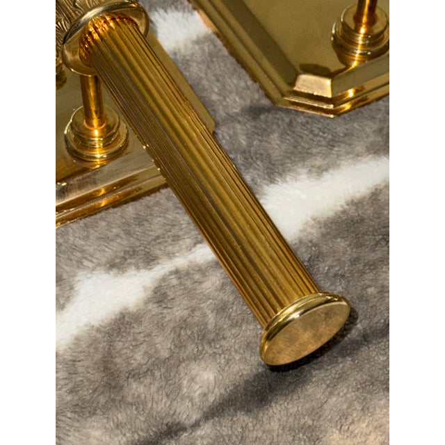 1980s Neo-Classical Style Solid Brass Wall Light Sconces - a Pair For Sale - Image 13 of 17