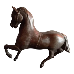 1960s Solid Bronze Gallop Horse Sculpture