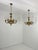 6-Light Venetian Brass and Murano Glass Chandeliers, 1960s, Set of 2 For Sale - Image 6 of 14