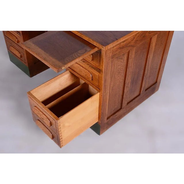 Art Deco Writing Desk in Oak, 1930s, in Restored conditions. Designed 1920 to 1949