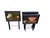 Vintage Set of Four Mid-Century Folding TV Tray Tables With Stand and Fruit Still-Life Motifs A charming set of four...