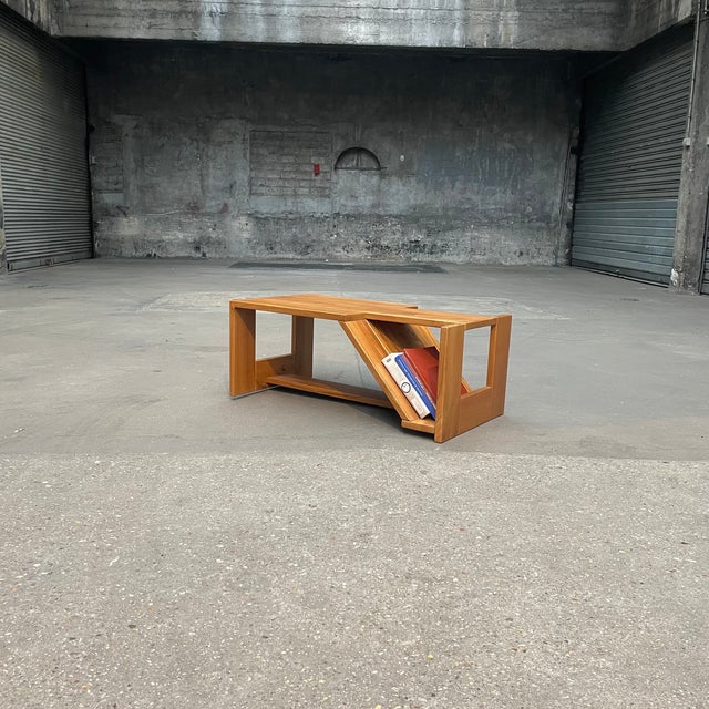 Coffee Table in Elm from Maison Regain, 1980s For Sale - Image 6 of 8