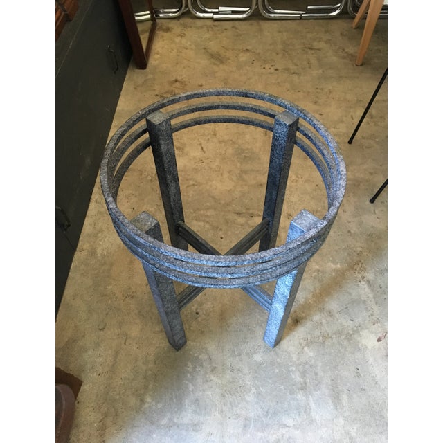 Postmodern Studio Pedestal Table in the Manner of Ken Price With Faux Granite Finish For Sale - Image 9 of 11