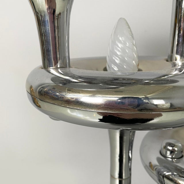 German Space Age Chromed Steel Table Lamp by Nagel, 1970s For Sale - Image 10 of 17