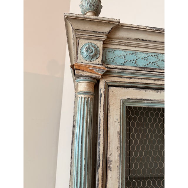 Gray 1920s Gorgeous French Provincial Etagere Cabinet For Sale - Image 8 of 8