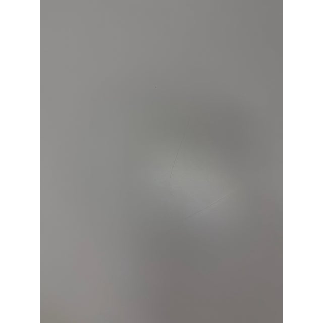 Metal Mid-Century Modern Eero Saarinen for Knoll Round White Tulip Dining Table For Sale - Image 7 of 8