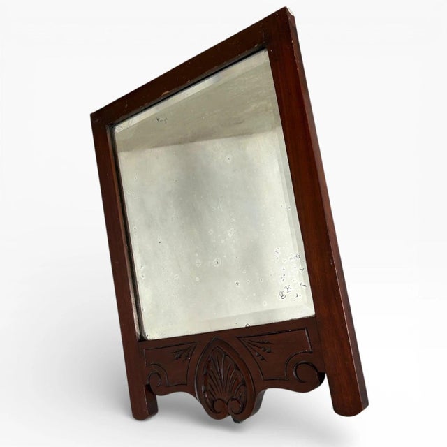 Antique French Carved Oak Wall Mirror For Sale - Image 4 of 10