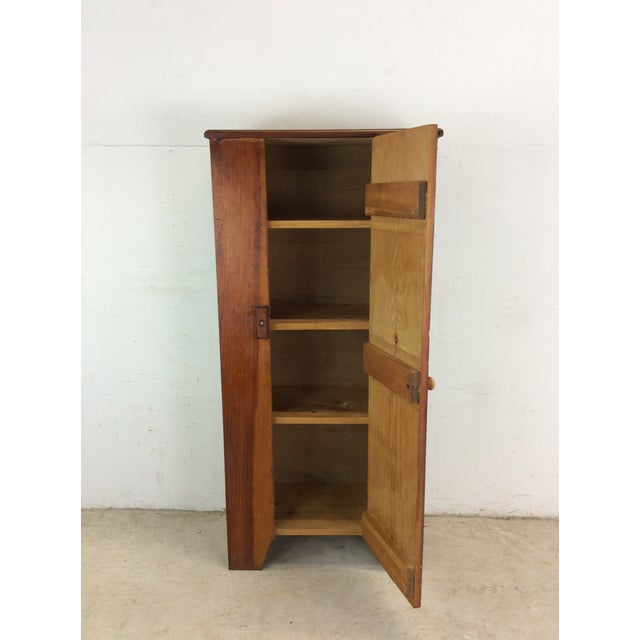 Antique American Pine Cabinet With 4 Shelves For Sale - Image 11 of 12