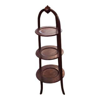 Vintage Edwardian Three-Tired Muffin Stand For Sale