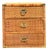 Vintage Woven Rattan Three-Drawer Chest For Sale