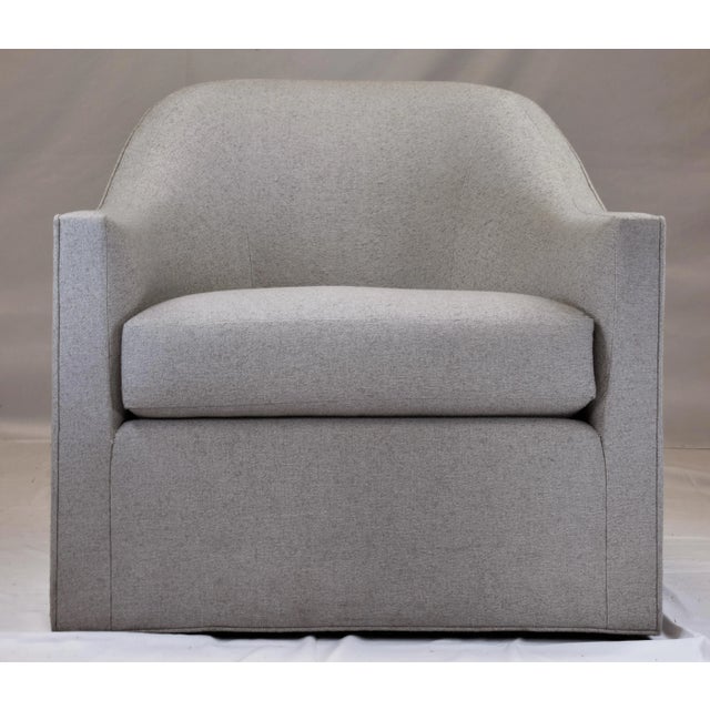 Le Jeune Upholstery Coach Barrel Club Chair Showroom Model For Sale - Image 9 of 10