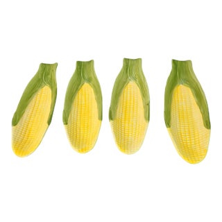 Late 20th Century Set of 4 Nantucket Home Corn on the Cob Ceramic Dishes For Sale