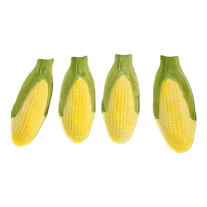Late 20th Century Set of 4 Nantucket Home Corn on the Cob Ceramic Dishes