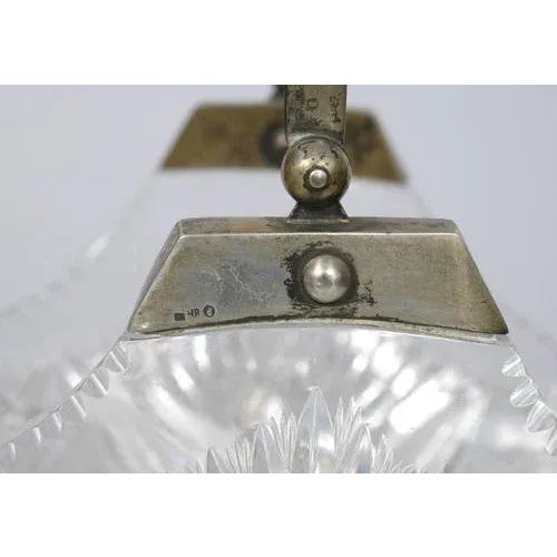 Crystal Serving Dish with Silver Finish For Sale - Image 3 of 4