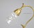 Vintage Flower Shaped Gooseneck Brass and Glass Shade Table Lamp For Sale - Image 4 of 8