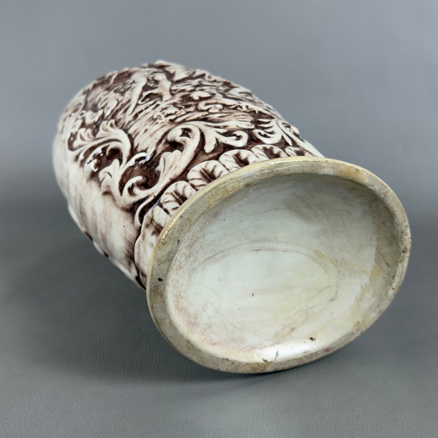 Large Capodimonte Ceramic Vase with High Relief and Classical Figures, 1960s For Sale - Image 6 of 11