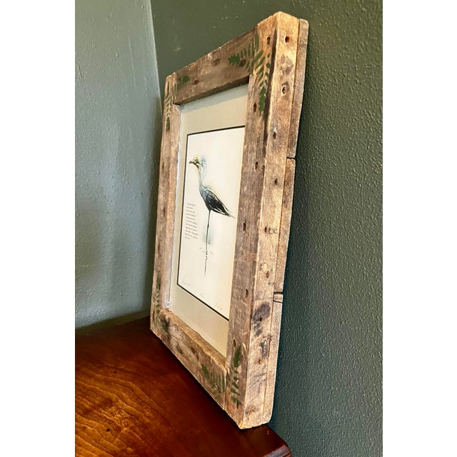1990s Framed Limited Edition Etching With Poem by Ellen Kort, Featuring Reclaimed Barn Wood Frame For Sale - Image 4 of 14