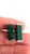 Sterling silver and green malachite oblong cufflinks, featuring natural banded green stone inlays and a swivel toggle closure
