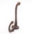 Traditional Vintage Distressed Cast Iron Double Arm Acorn Wall Hook For Sale - Image 3 of 4