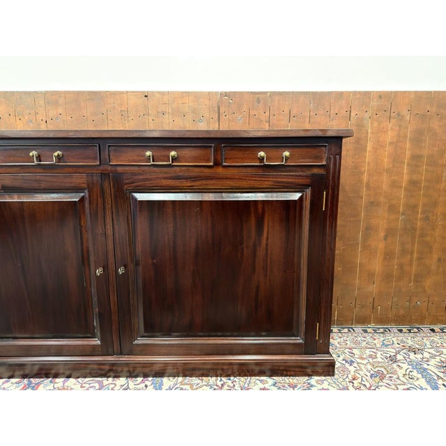 Brown English Office Sideboard in Teak For Sale - Image 8 of 16